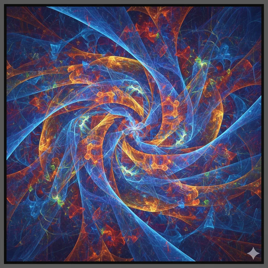 An abstract art piece made with generative art techniques, a complex, 