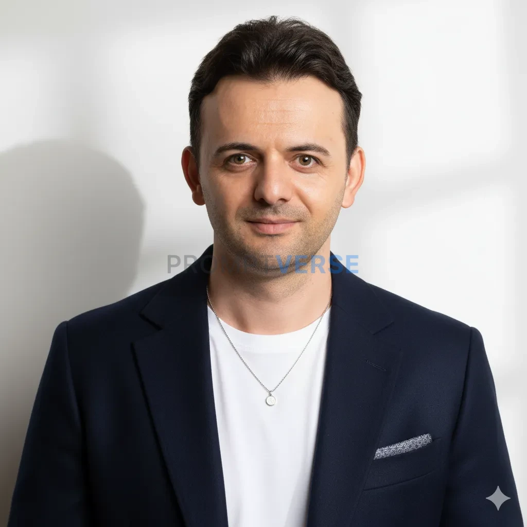 Professional cinematic portrait, person wearing a classy blazer with s