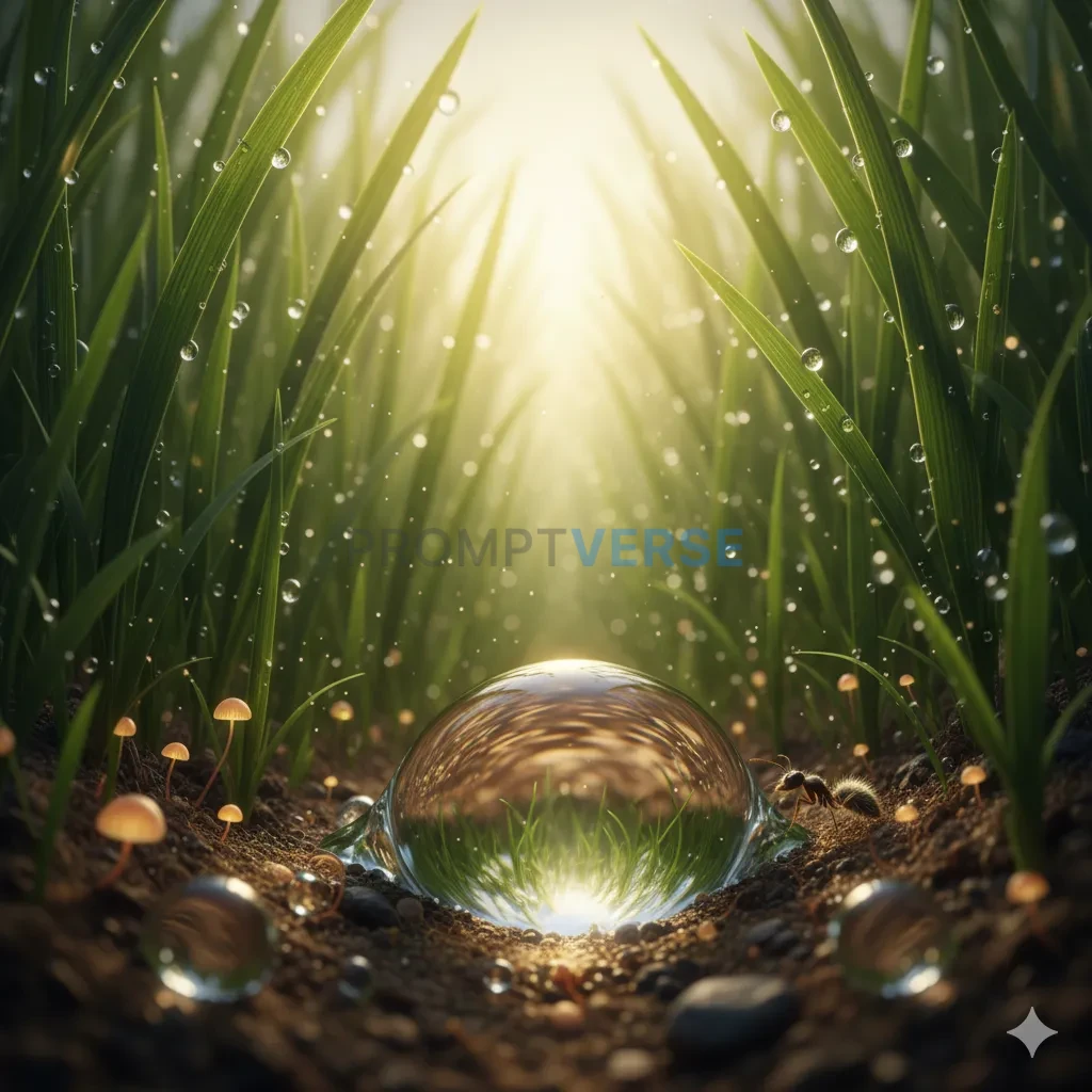 A world viewed through the eyes of an insect, where a single lawn beco