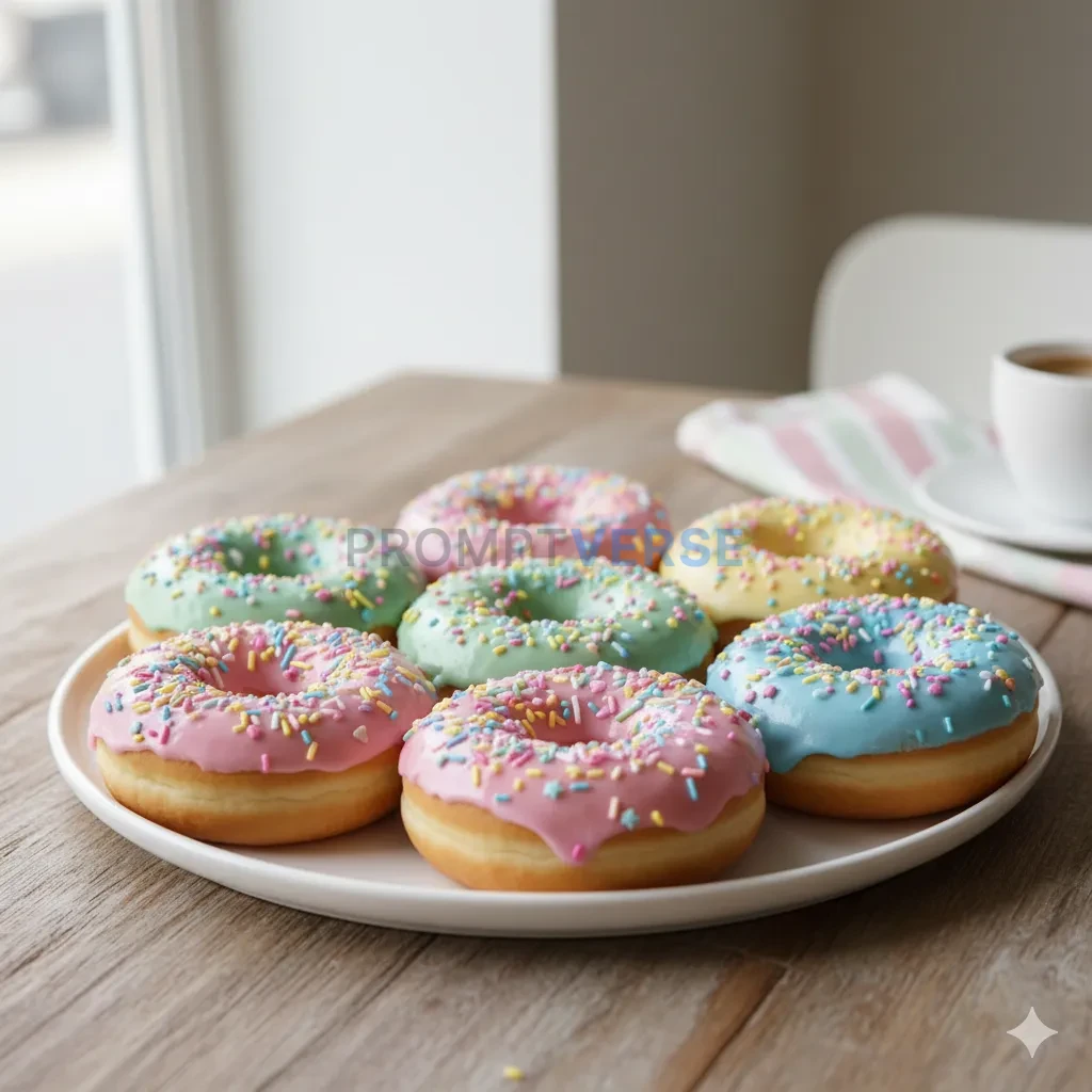 Pastel donuts with sprinkles
