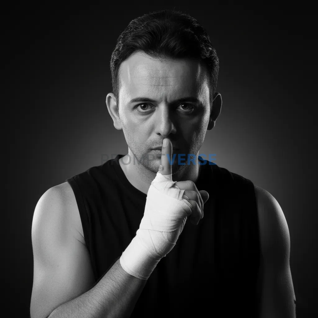 A high-contrast black and white digital portrait of a young man wearin